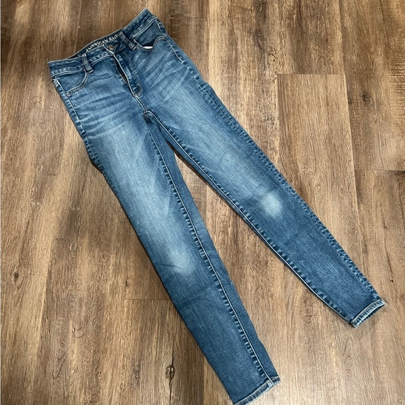 American Eagle size 00 high rise jegging regular super stretch - Picture 7 of 7
